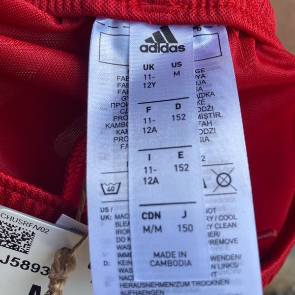 2 pairs of Boys Medium Adidas Athletic shorts 🔴🔵 - Picture 10 of 11